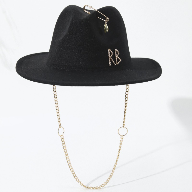 Fedora Hat Wool - Chapéu Fedora de Lã Feltro da