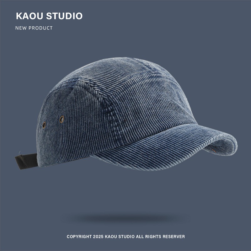 Corduroy Cap 5 Panel - Boné Unissex de Corduroy com 5