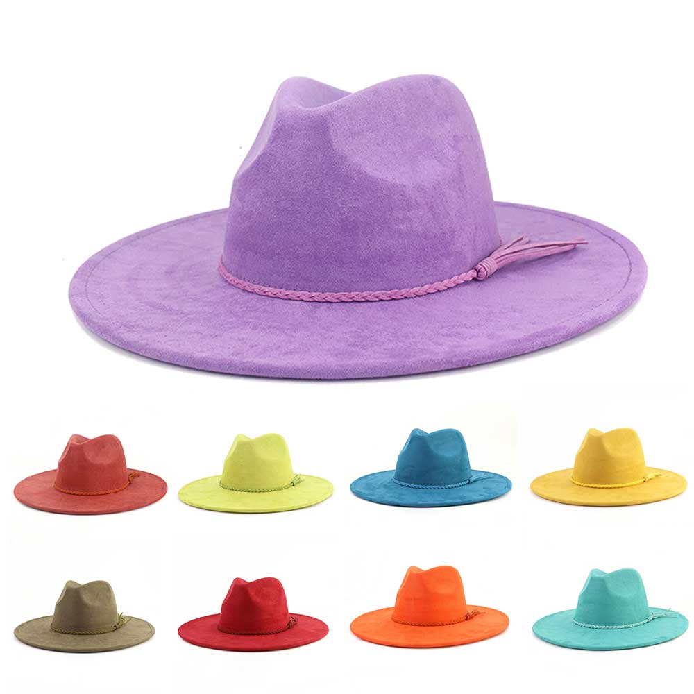 Fedora Hat Wool - Chapéu de camurça vegana formato de