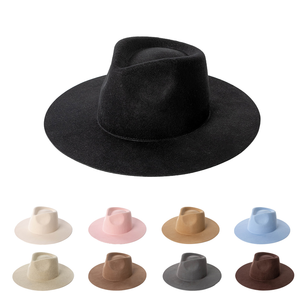Fedora Hat Wool - Chapéu Fedora 100% lã de feltro