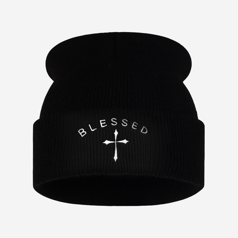 Gorro de Malha com Cruz Bordad - Beanie Cuffed Knit avaliação e preço