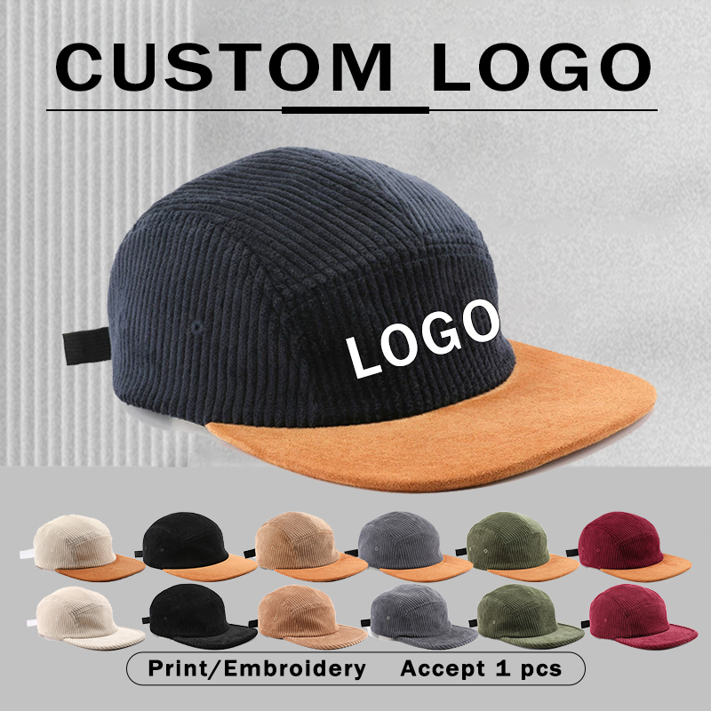 Novos Bonés de Beisebol de Cor - Corduroy Cap 5 Panel avaliação e preço