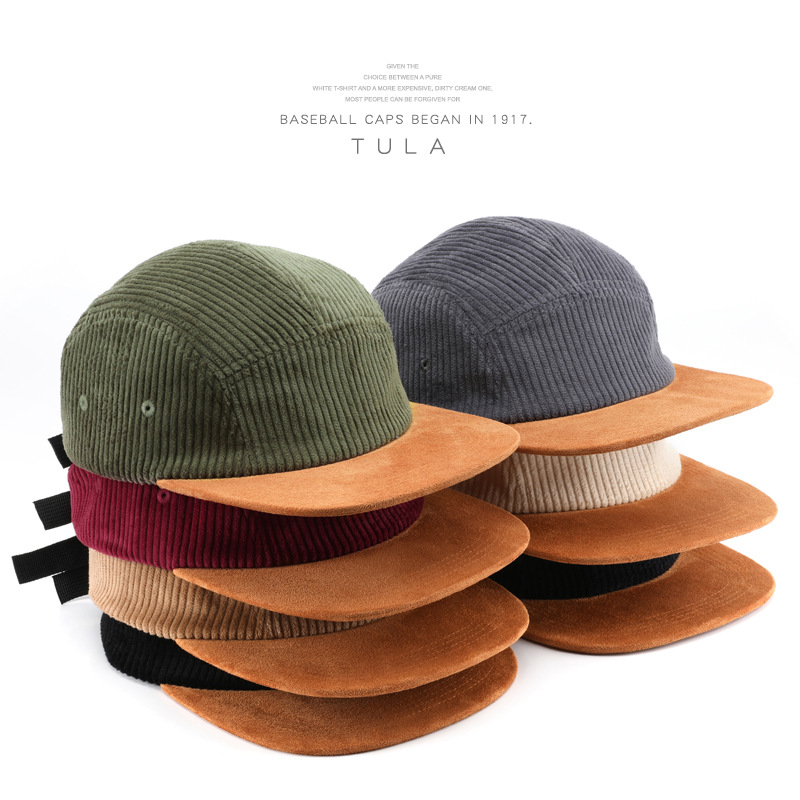 Novos Bonés de Beisebol de Cor - Corduroy Cap 5 Panel avaliação e preço